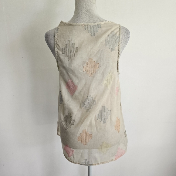 Dylan Thread Embroidered Button Tie Tank Top - Picture 6 of 9